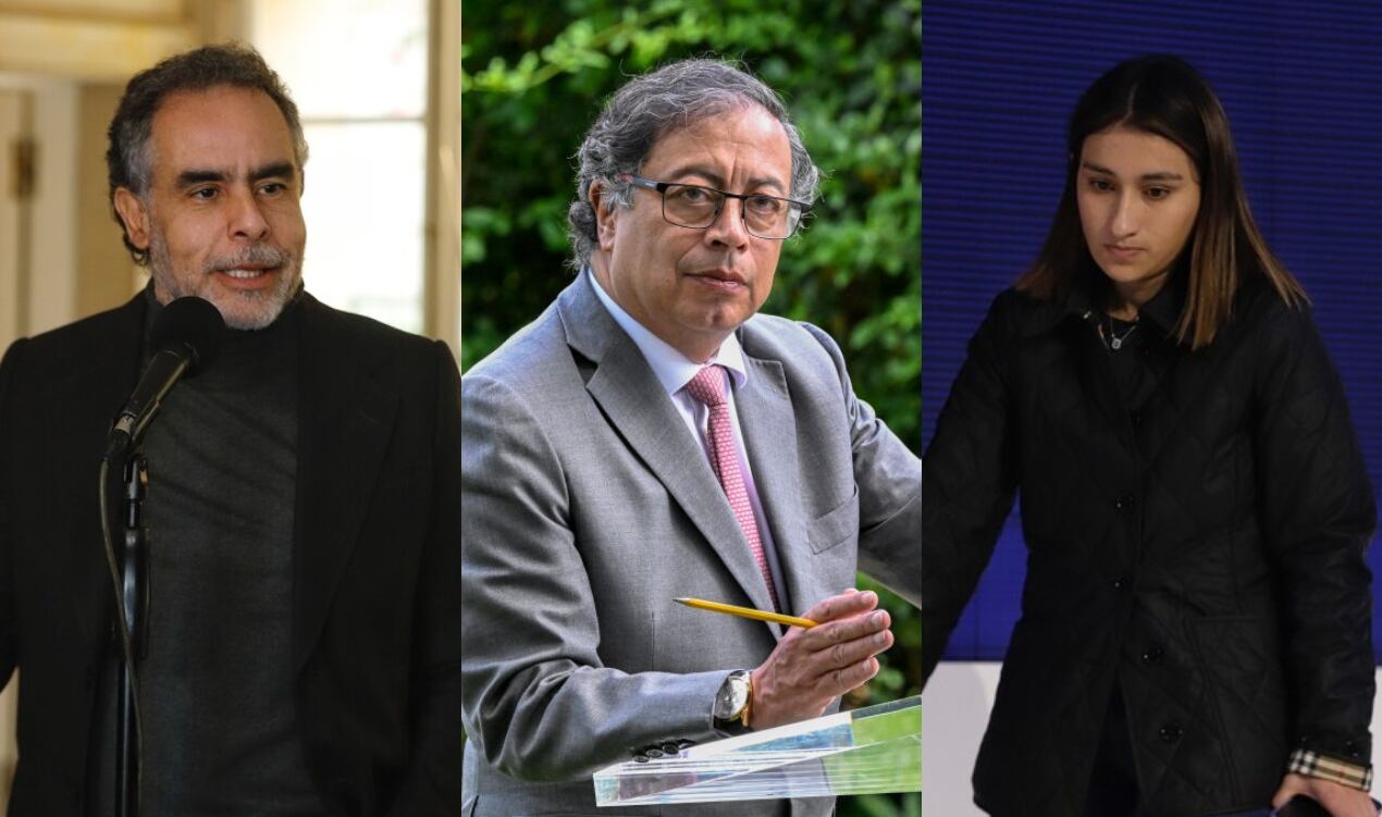 Armando Benedetti, Gustavo Petro y Laura Sarabia. Foto: Colprensa y Getty Images.