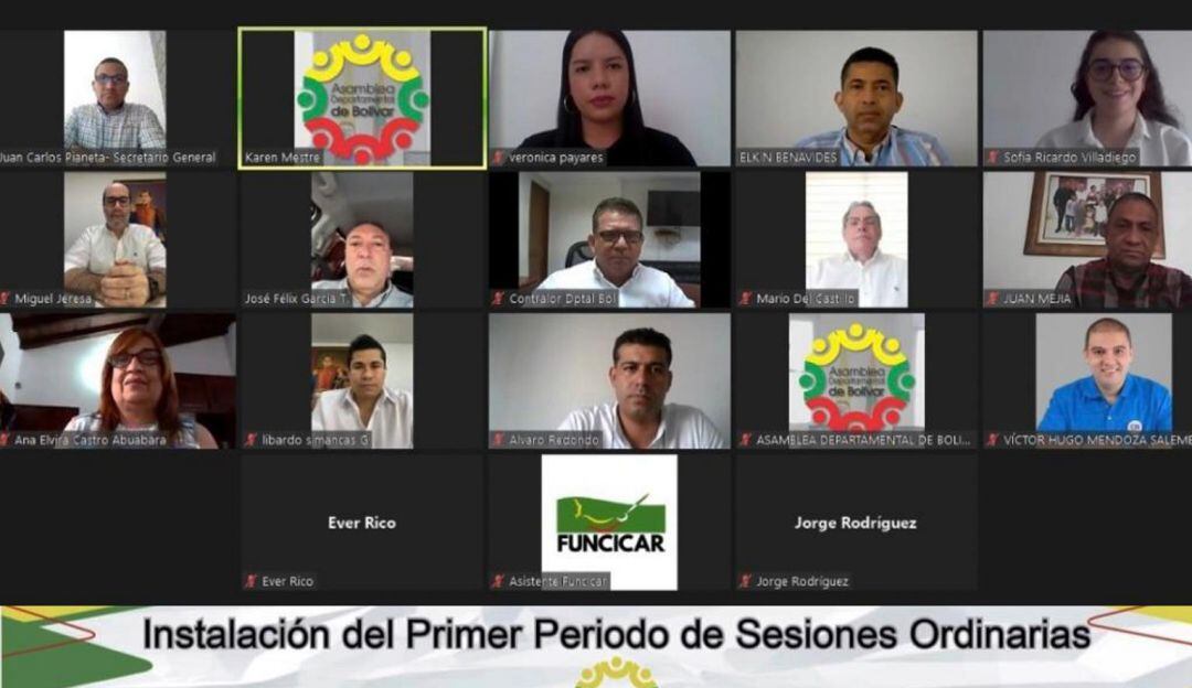 La Asamblea de Bolívar instaló su primer periodo de sesiones ordinarias