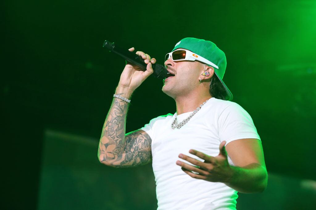 MONTERREY, MEXICO - AUGUST 18: Colombian rapper FEID performs during a concert at Auditorio Citibanamex on August 18, 2022 in Monterrey, Mexico. (Photo by Medios y Media/Getty Images)