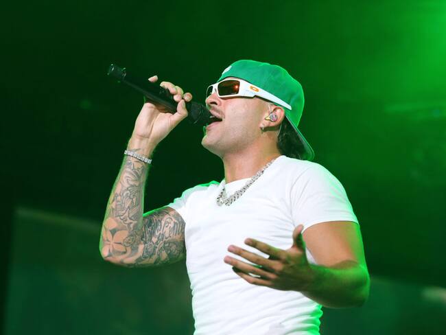 MONTERREY, MEXICO - AUGUST 18: Colombian rapper FEID performs during a concert at Auditorio Citibanamex on August 18, 2022 in Monterrey, Mexico. (Photo by Medios y Media/Getty Images)