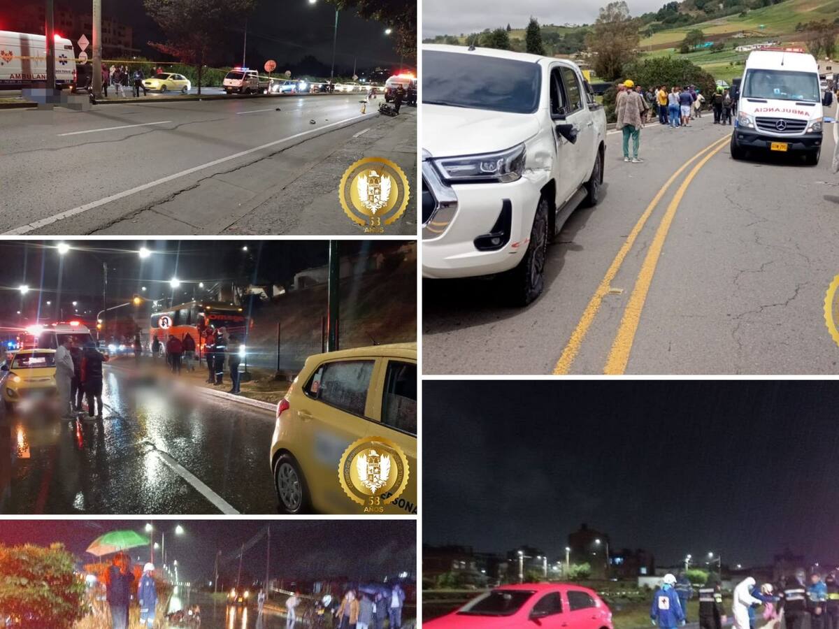 Seis muertos en cinco accidentes de tránsito ocurridos en un lapso de 30 horas en Boyacá