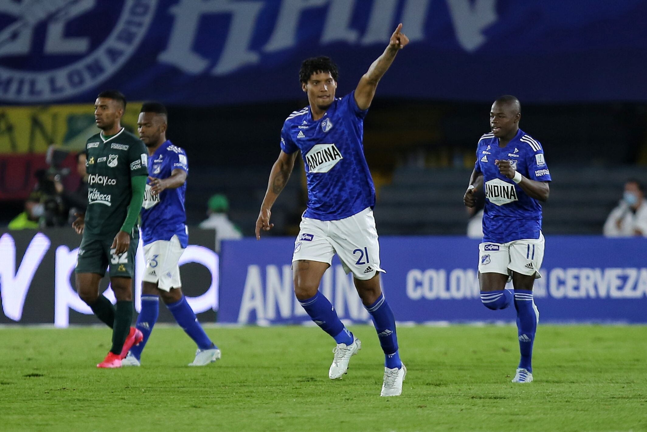 La última vez que Millonarios y Cali se enfrentaron en Bogotá, Juan Carlos Pereira fue la gran figura / Colprensa.