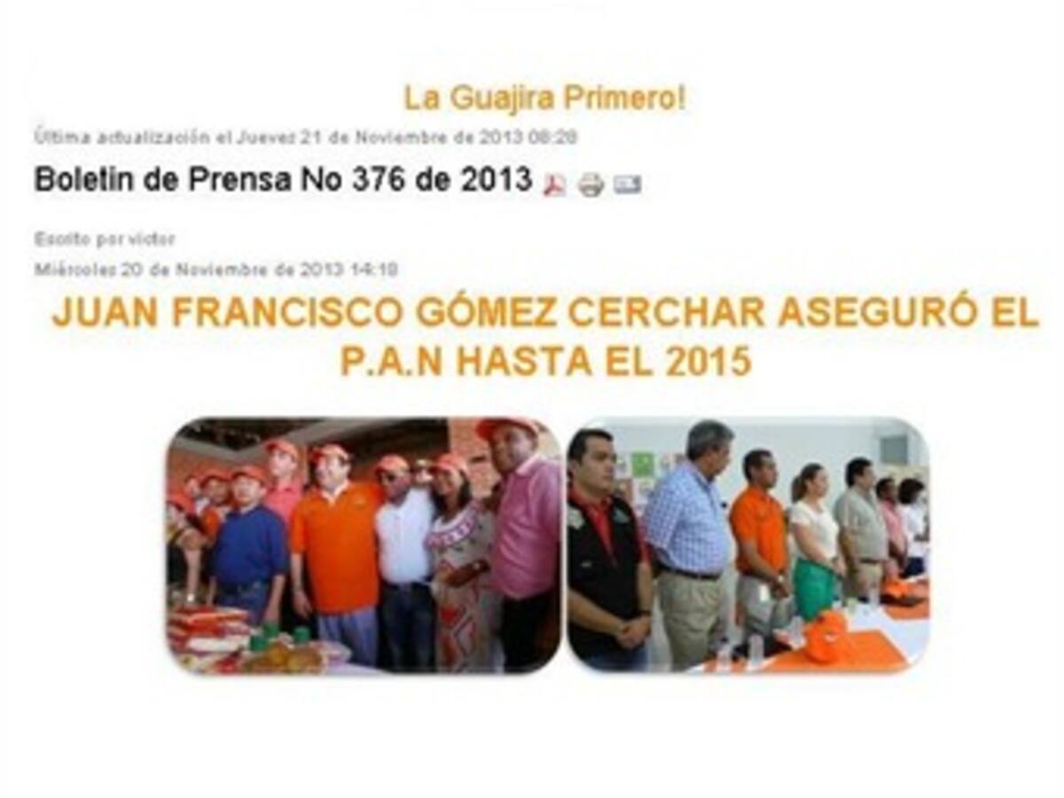 En la Gobernación de La Guajira le siguen haciendo propaganda a Kiko Gómez