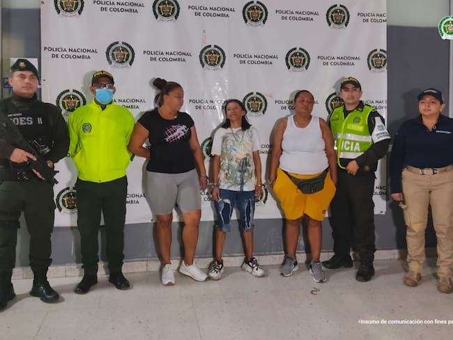 Mujeres señaladas de ofrecer servicios sexuales con menores de edad en Barranquilla./Fiscalía