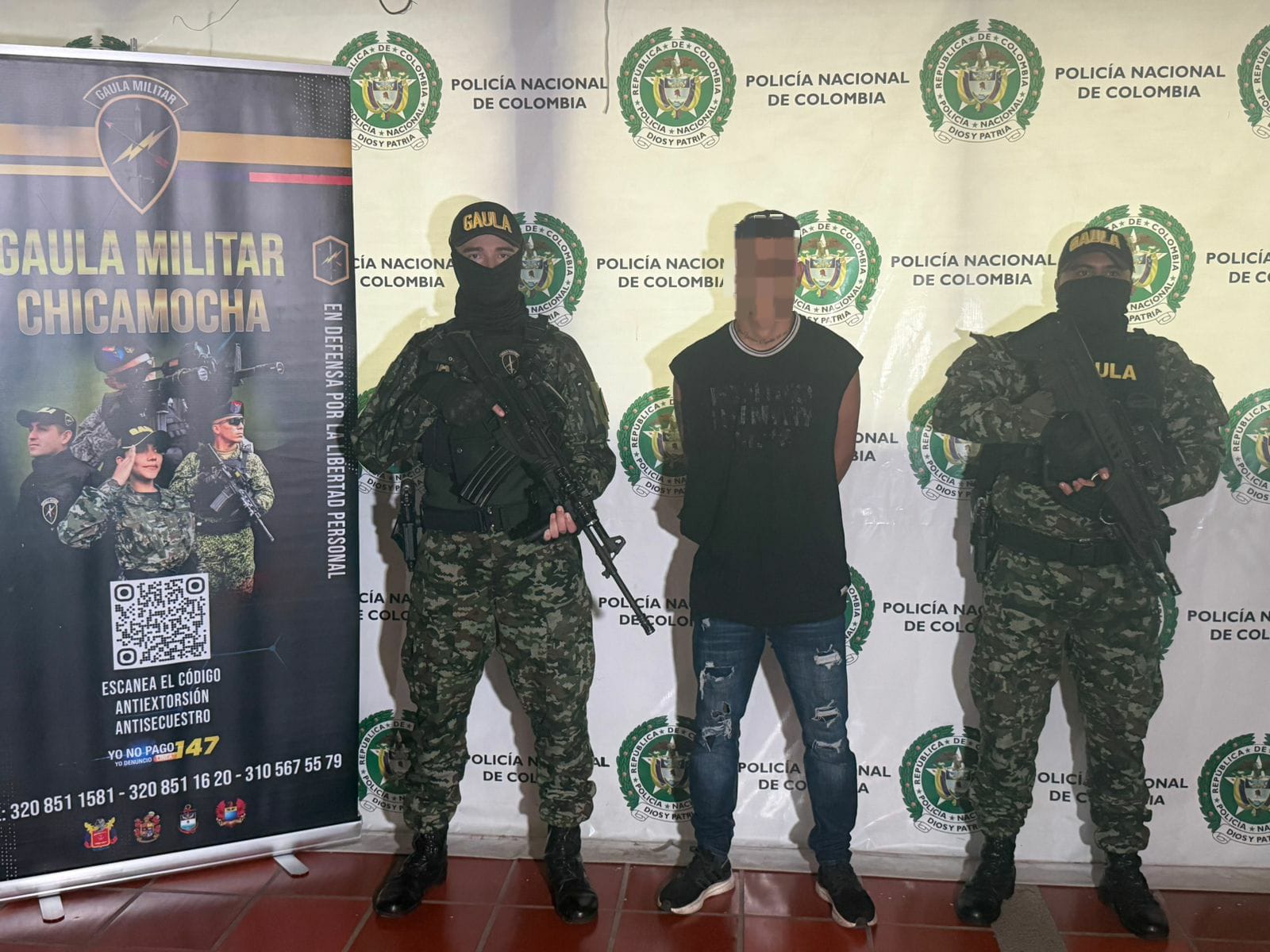 Balacera cerca al parque Romero dejó dos personas heridas y un capturado. Foto: Ejército Nacional.