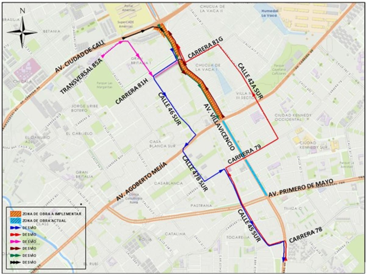 ¡Pilas! Cierres por obras del Metro: Avenida Villavicencio, rutas alternas y duración