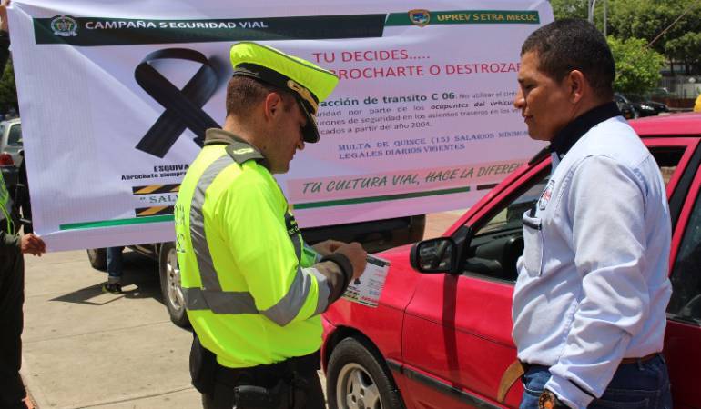 Incentivar el uso del cinturón de seguridad es la tarea emprendida por Policía de Transito