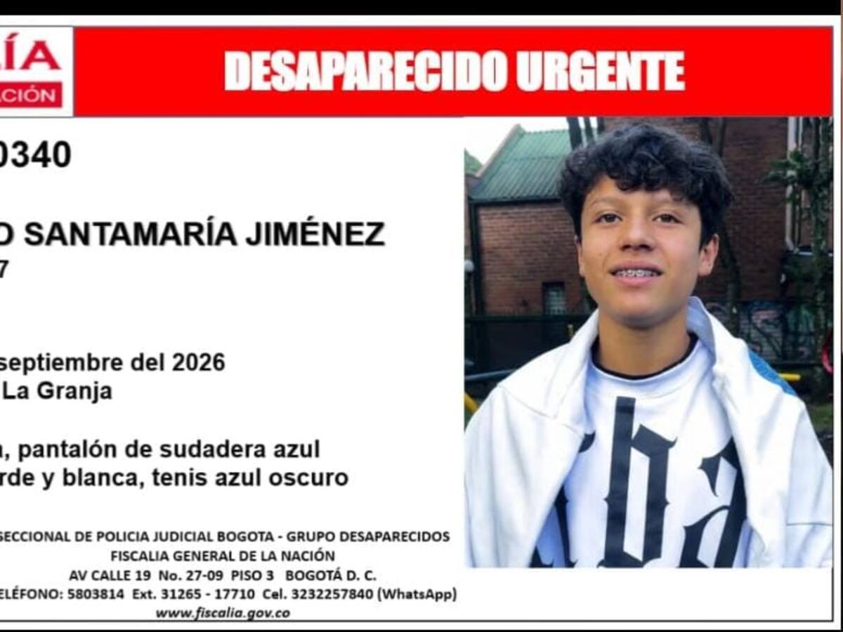Joshep Santiago sigue desaparecido en Bogotá: esto se sabe tras cinco días sin noticias del menor