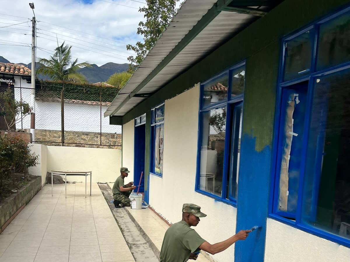 “Nuestra labor en escuela de Susacón fue podar, pintarla y embellecerla”: Ejército