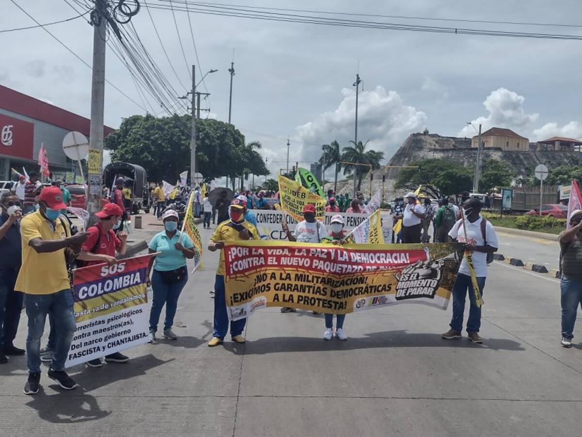 Manifestaciones en Cartagena se cumplieron de manera pacífica