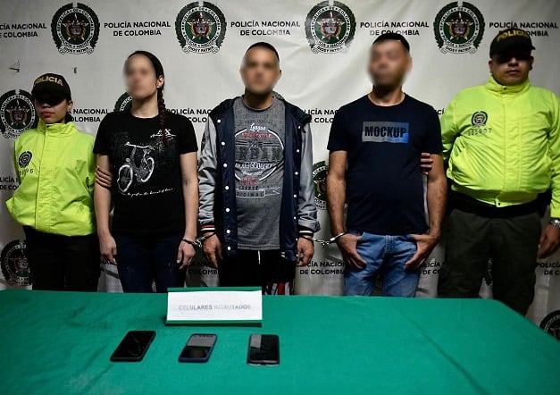 Capturados por robo de bancos- foto policía Metropolitana