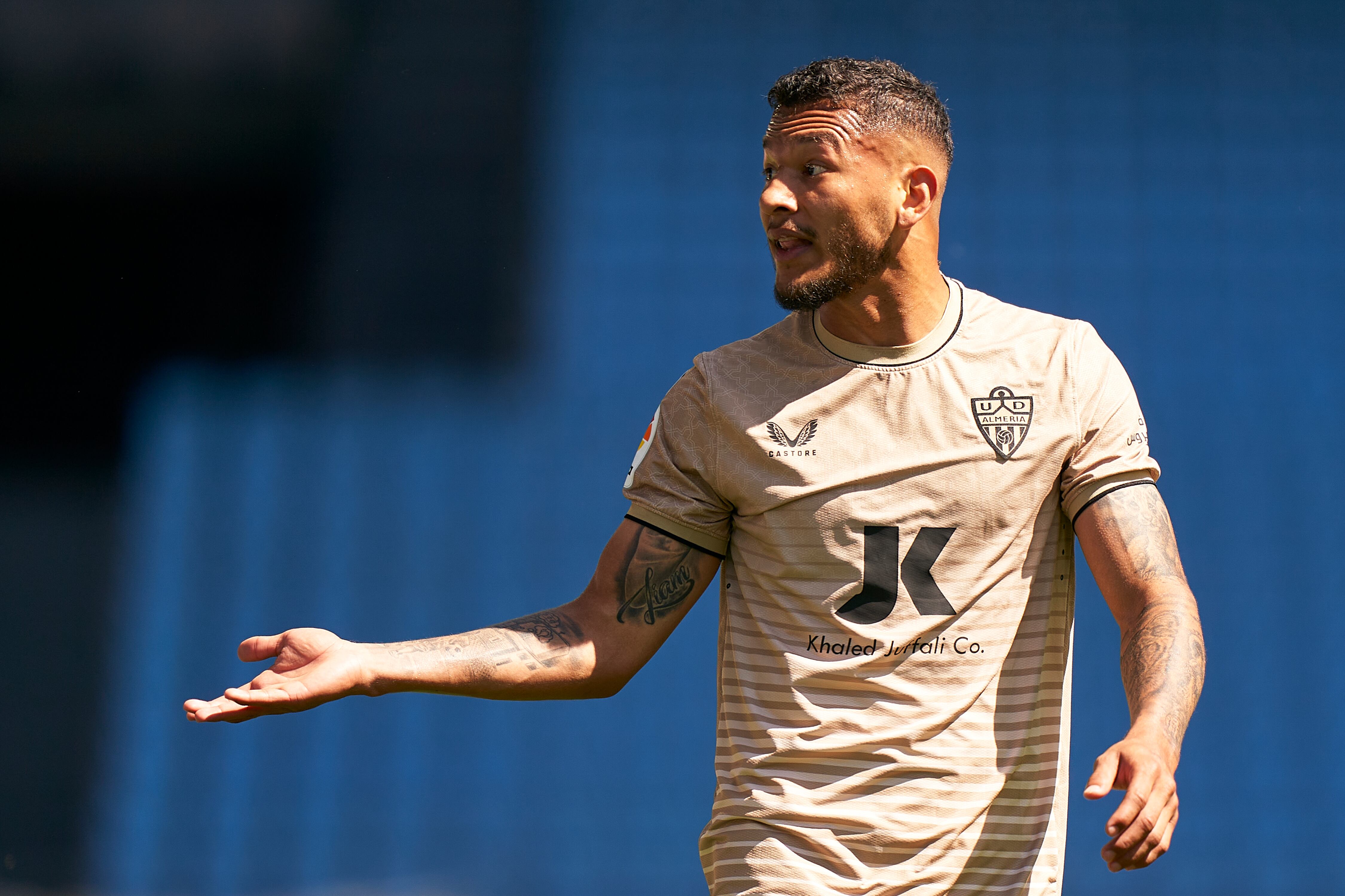 Luis Javier Suárez dio una asistencia en el empate de Almería. (Photo by Jose Manuel Alvarez/Quality Sport Images/Getty Images)