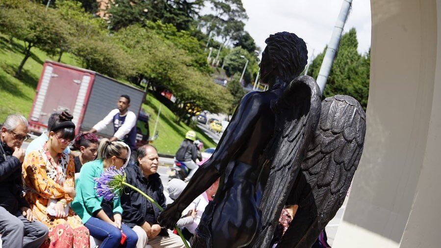 Monumento '21 Ángeles'. Foto: Patrimonio Cultural Bogotá