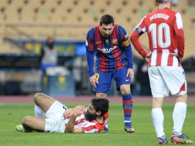 Lionel Messi fue sancionado con dos fechas tras la expulsión en la Copa del Rey.