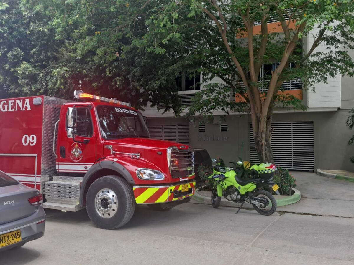 Dos perros fueron rescatados durante incendio en el barrio Canapote de Cartagena
