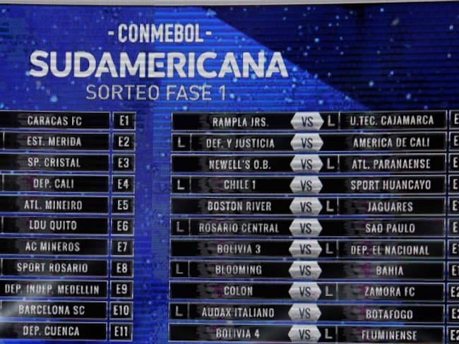 Definidos los rivales de los equipos colombianos en la Sudamericana 2018