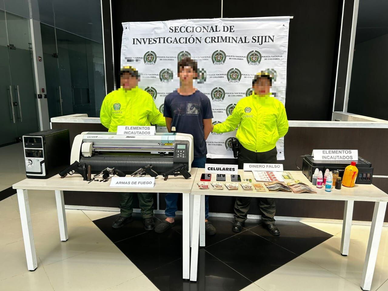 Capturan en Cúcuta a un hombre señalado de falsificar moneda colombiana. Foto: Mecuc.