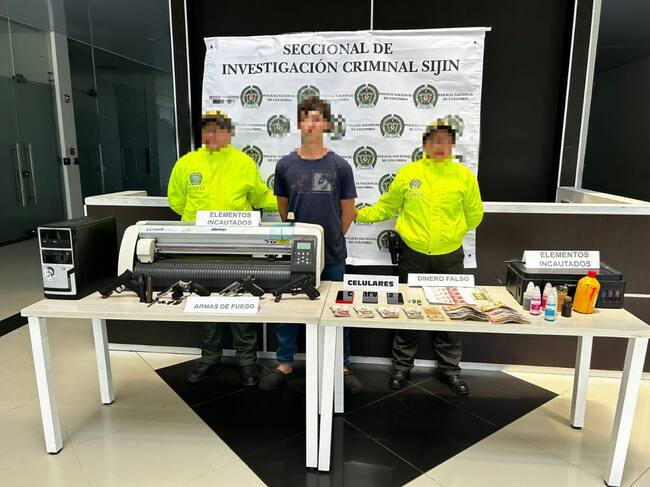 Capturan en Cúcuta a un hombre señalado de falsificar moneda colombiana. Foto: Mecuc.