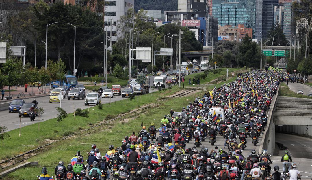 Movilización de motos Bogotá