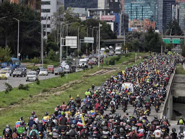 Movilización de motos Bogotá