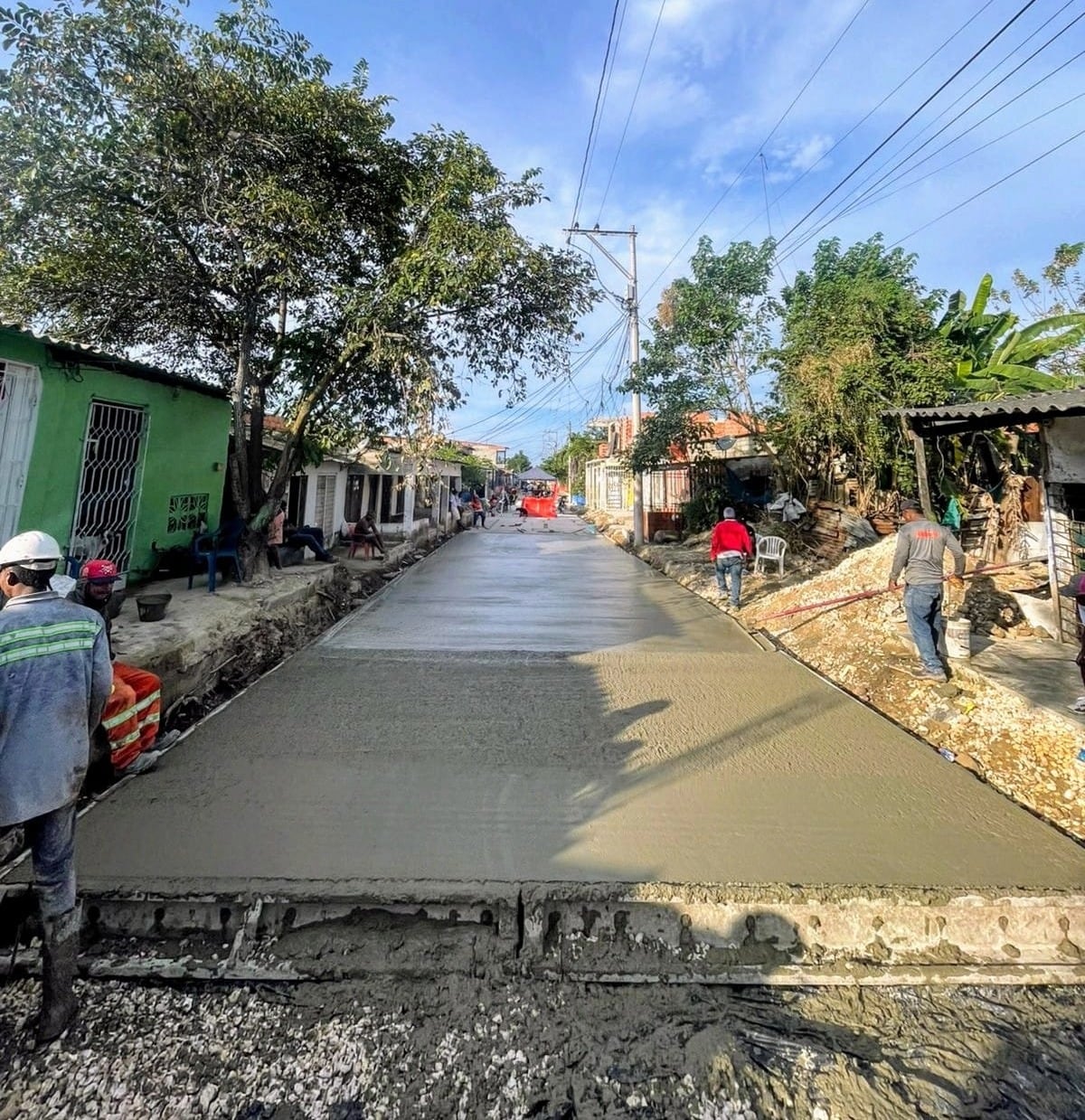 Pavimentación carrera 60A, Olaya Herrera. // Alcaldía de Cartagena