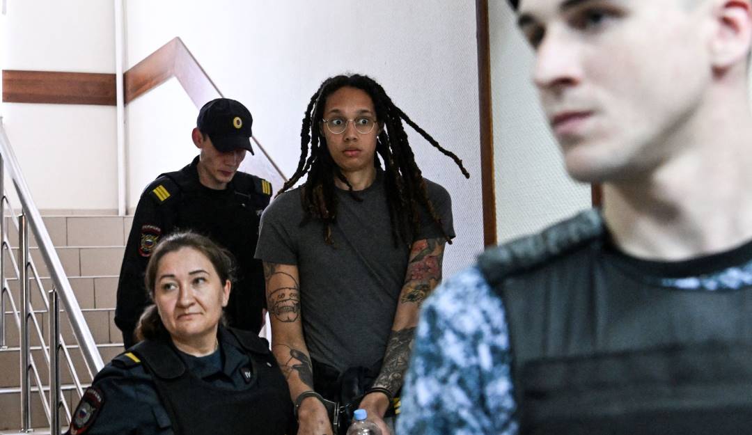 La basquetbolista Brittney Griner detenida en Rusia. Foto: Getty