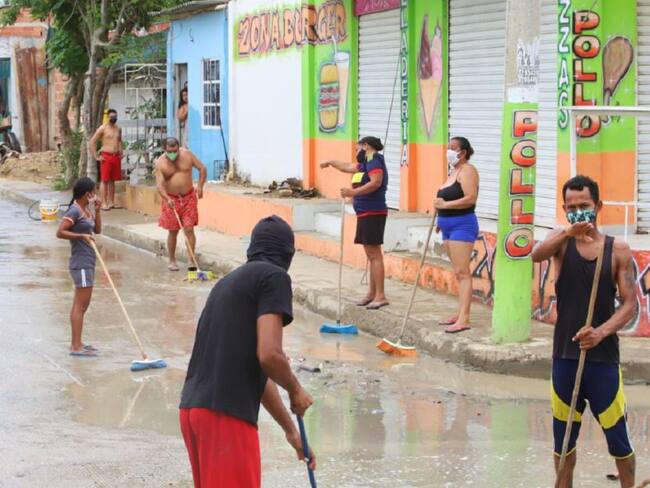 Alcaldía de Cartagena y comunidad de El Pozón se unen en una 'Lavatón'