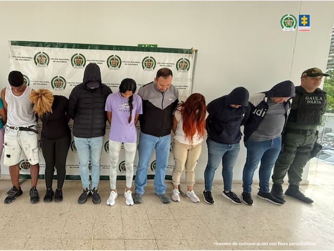 Judicializados 7 integrantes de la banda delincuencial 'Los Satanás'. Foto: Fiscalía.