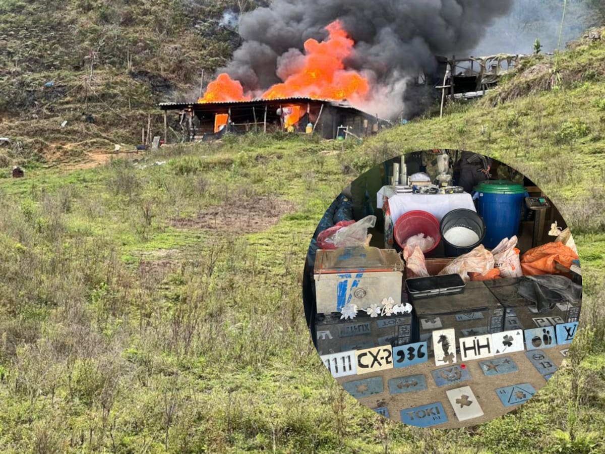 Ejército destruyó laboratorio que producía 620 kilos de cocaína al mes en San Vicente