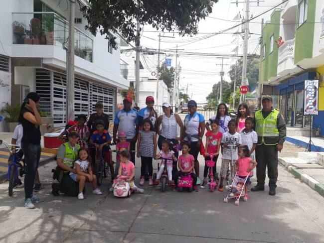 Con ciclovías se hacen campañas preventivas contra el delito en Cartagena