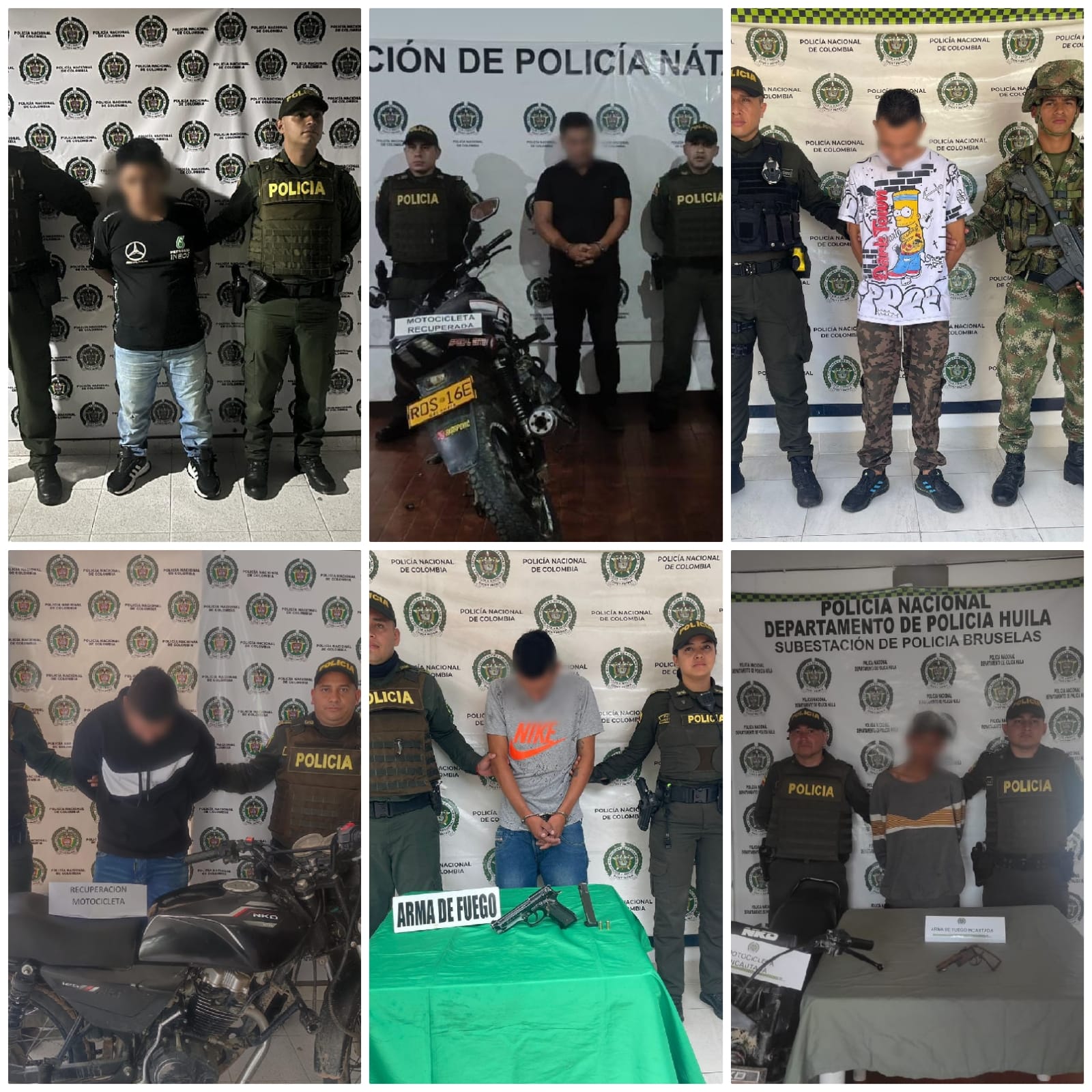 La labor policial permitió recuperar cuatro motocicletas reportada como hurtadas, una más fue inmovilizada y otra incautada, estos velomotores se suman a los 75 que han sido recuperados por la Policía en el presente año.