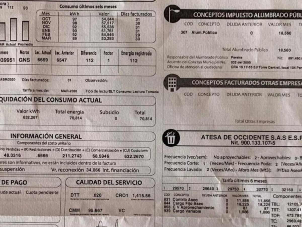 Exoneración del cobro de alumbrado público en Pereira está 'en veremos'