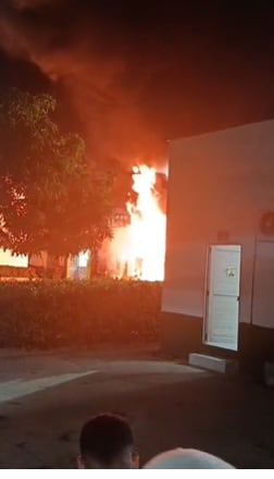 Incendio en Arjona. // Captura de pantalla