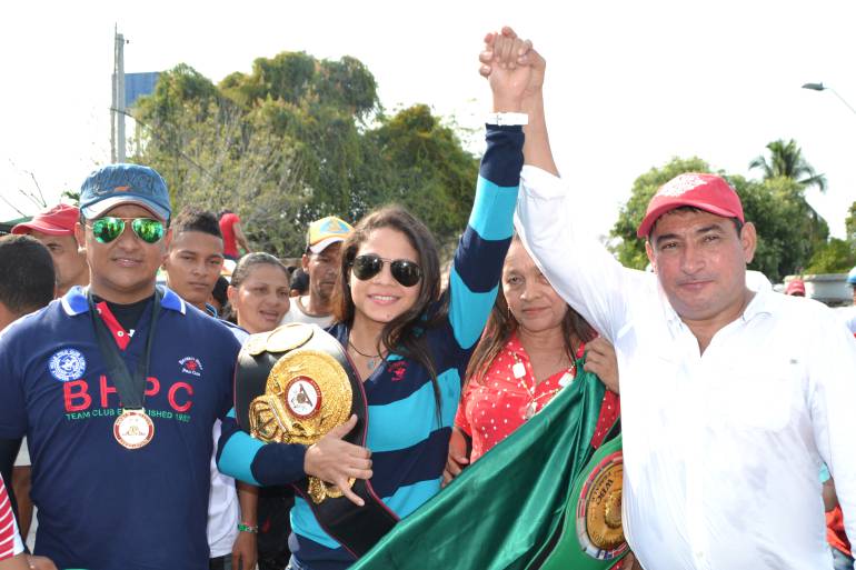 Julieth Dayana Cordero, campeona de boxeo. 