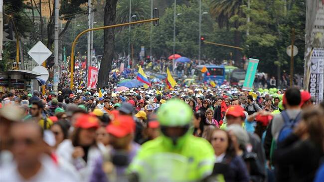Paro de maestros. Foto: Colprensa.