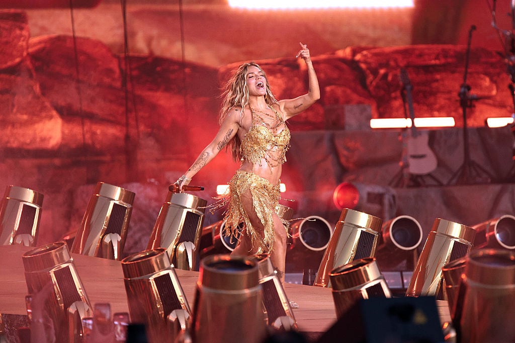 TORONTO, ONTARIO - JULY 29: Karol G performs at Rogers Stadium on July 29, 2026 in Toronto, Ontario.  (Photo by Jeremychanphotography/Getty Images)