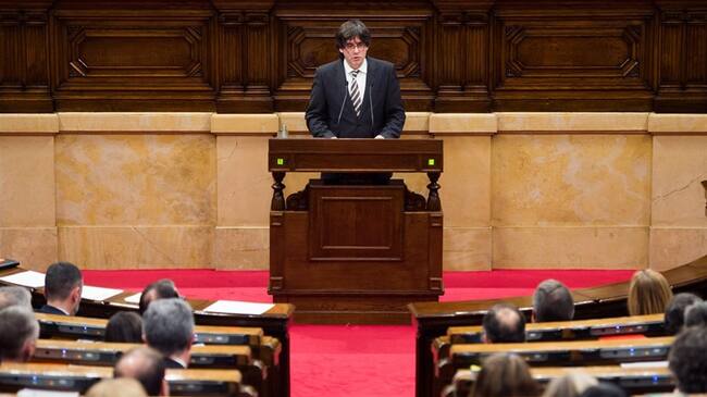 El presidente catalán, Carles Puigdemont, asegura que celebrarán el referédum a pesar de la oposición del gobierno español. Foto: Getty Images