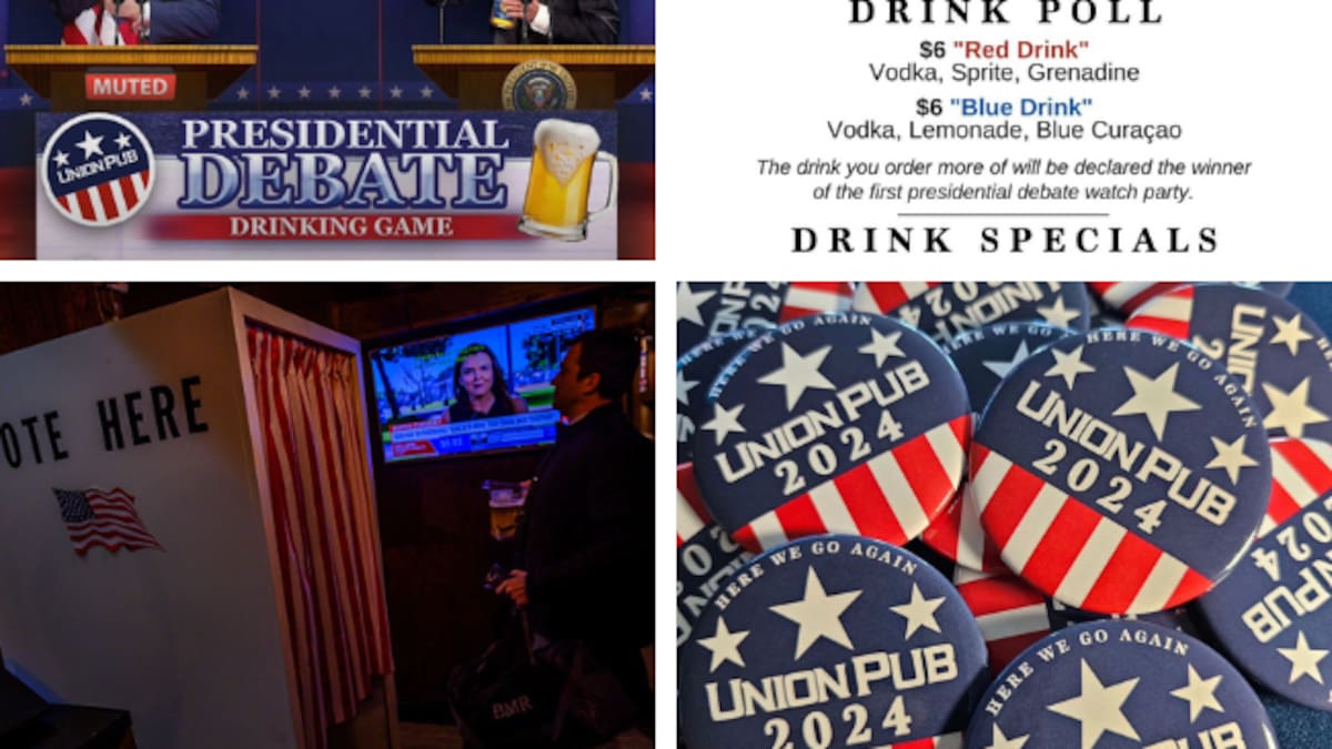 Bares y restaurantes esperan a estadounidenses para ver el debate como si fuera una fiesta