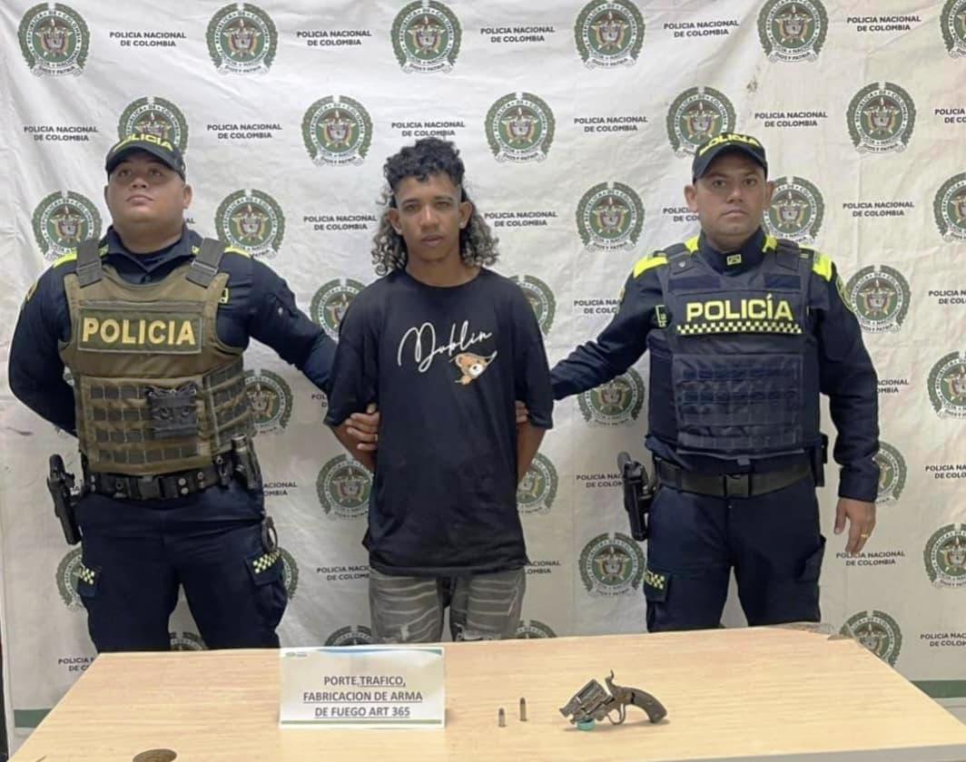 Capturado con un arma de fuego artesanal en el barrio Bellavista, Arjona