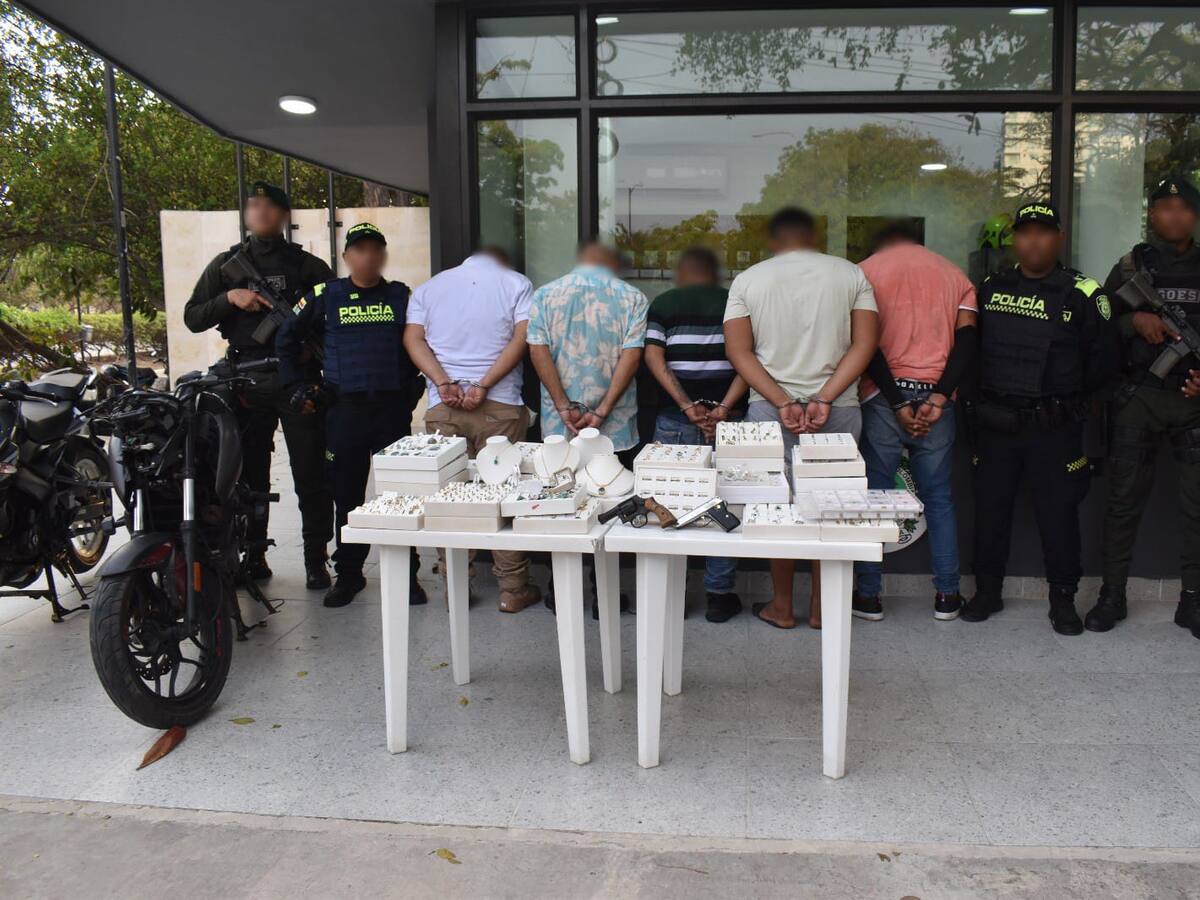 Capturados por robo a joyería en centro histórico son de Cartagena, Barranquilla y Soledad