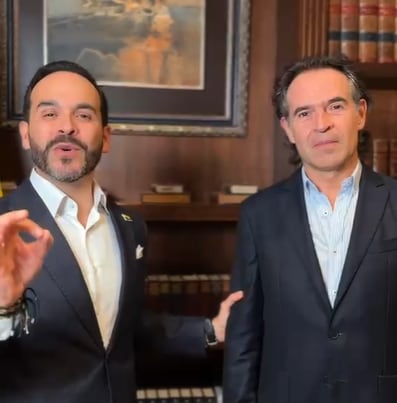 Abelardo de la Espriella y Federico Gutiérrez. Foto: Captura de video