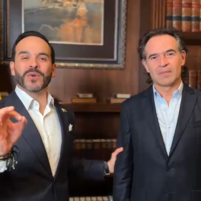 Abelardo de la Espriella y Federico Gutiérrez. Foto: Captura de video
