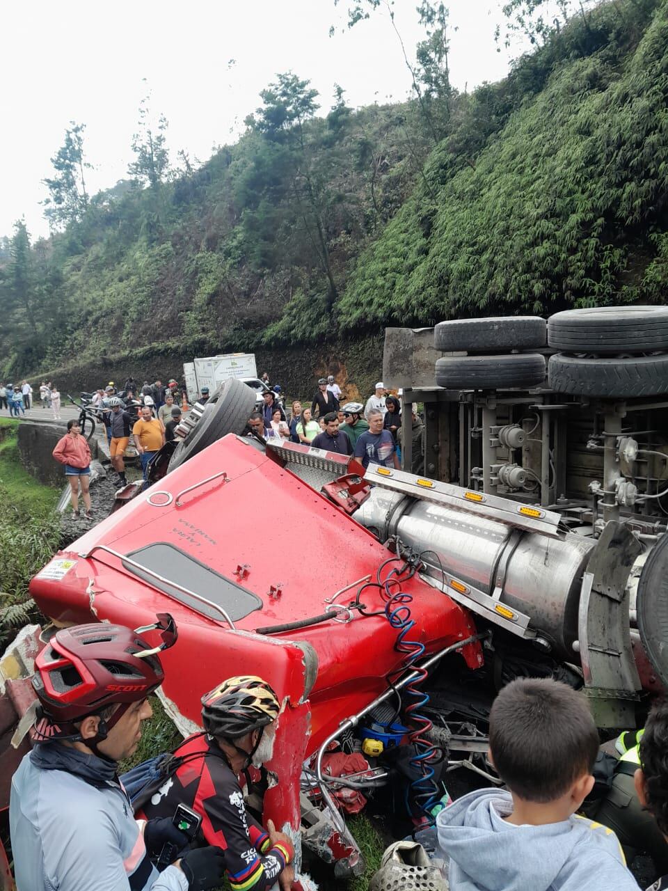 Accidente de tránsito en Caldas- foto cortesía