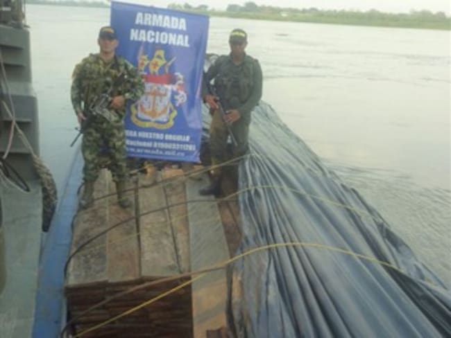 Armada Nacional incauta madera transportada ilegalmente en Bolívar
