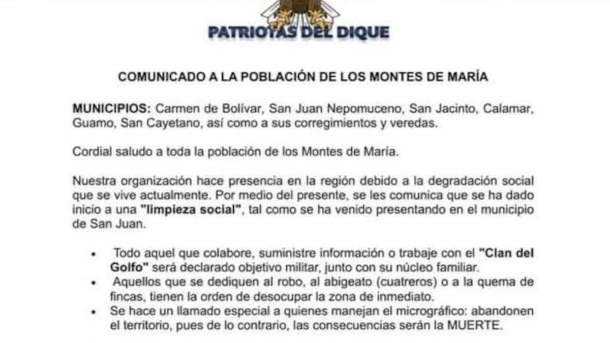 Investigan aparición de panfletos amenazantes en municipios de los Montes de María