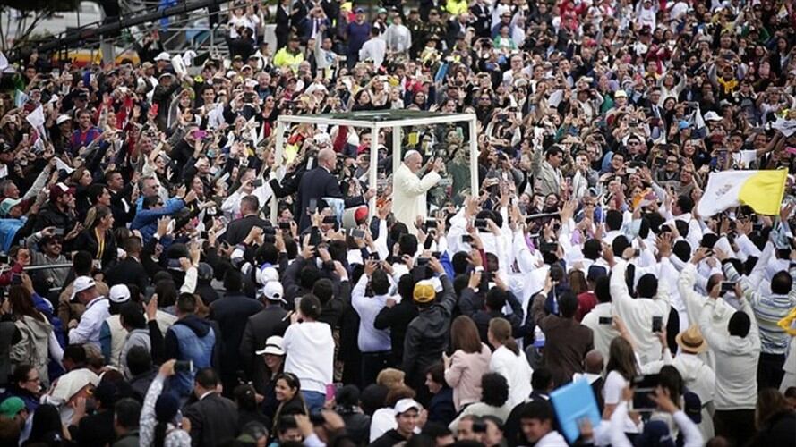 Más de 1,3 millones de personas presenciaron la misa del papa Francisco en Bogotá. Foto: Colprensa