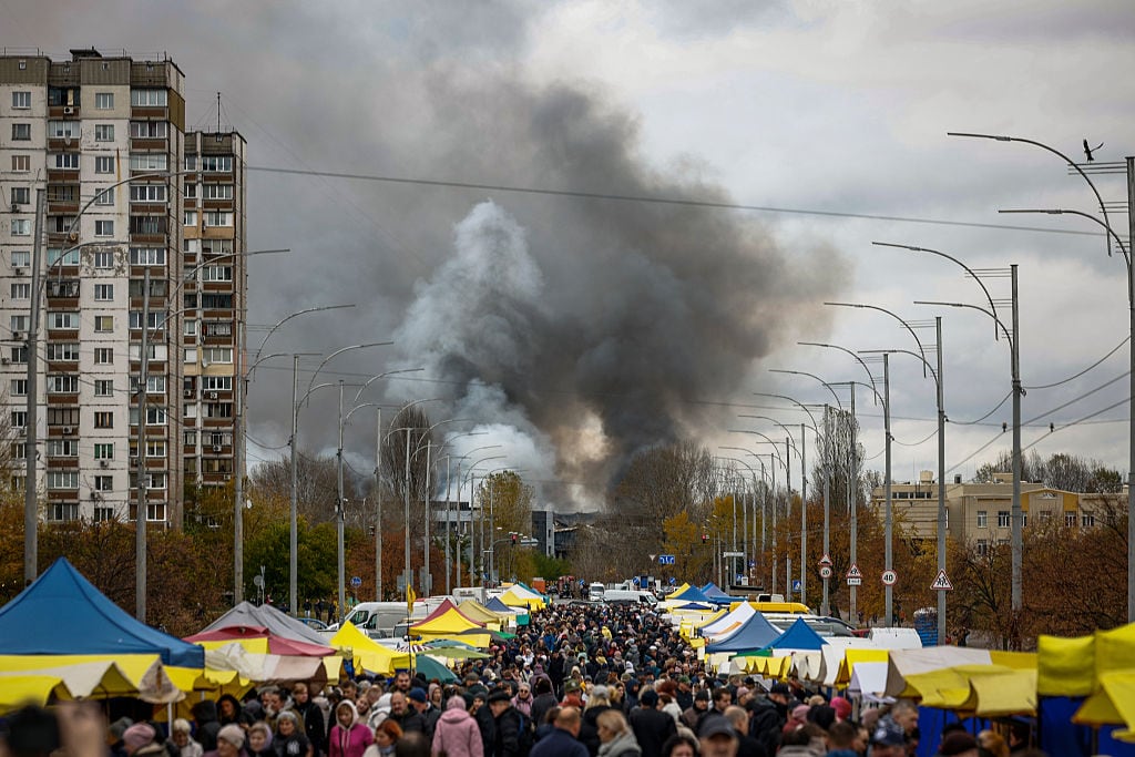 Ataque con misil en Kiev, Ucrania. (Photo by Maksym Kishka/Frontliner/Getty Images)
