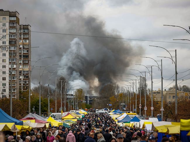Ataque con misil en Kiev, Ucrania. (Photo by Maksym Kishka/Frontliner/Getty Images)