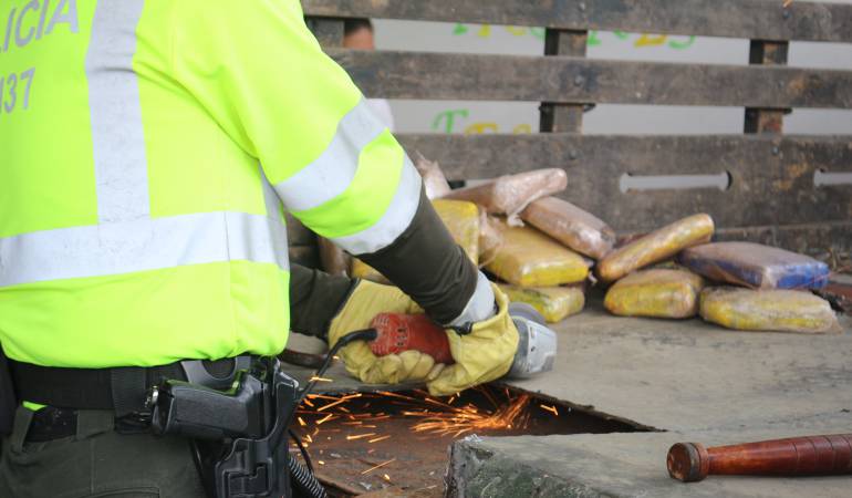 Caleta con 75 kilos de marihuana 
