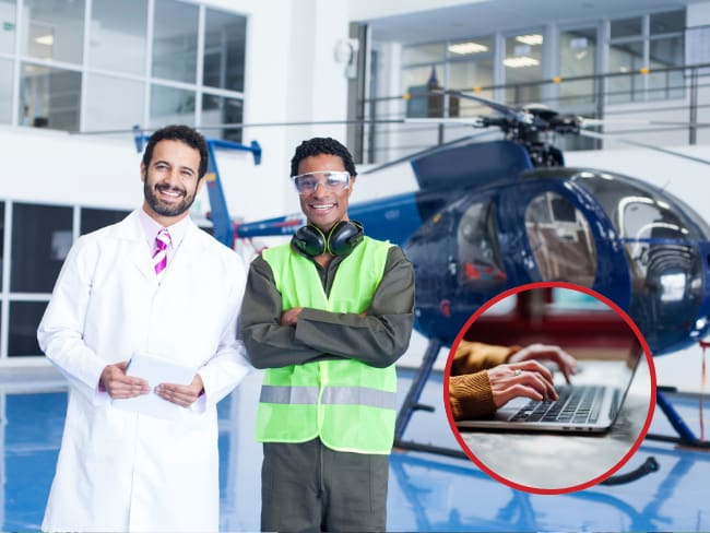 Carreras que se pueden estudiar en la Fuerza Área // Estudiantes // Persona buscando convocatorias de estudio // Getty Images
